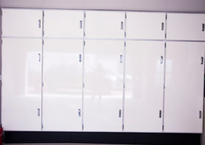 A locker made from fabricated aluminium extruded plates