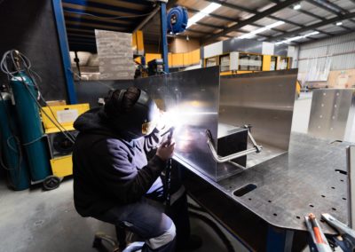 A professional doing aluminium welding services in Perth