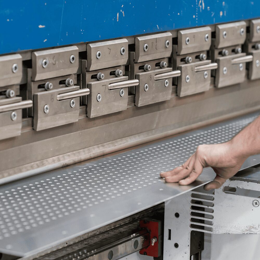 Aluminium Extrusion - Aluminium sheet being processed