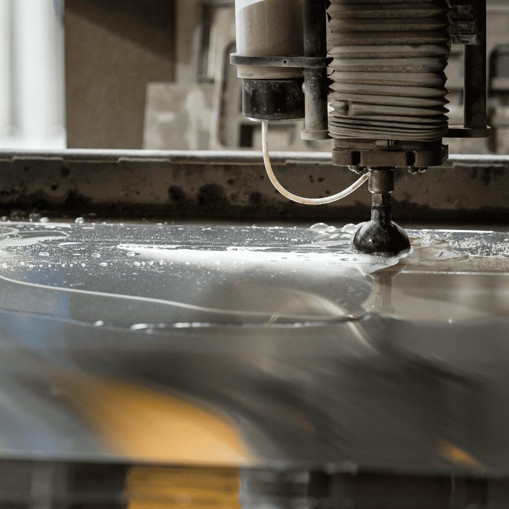 Aluminium Extrusion - Cutting Aluminium using Water Jet Cutting machine